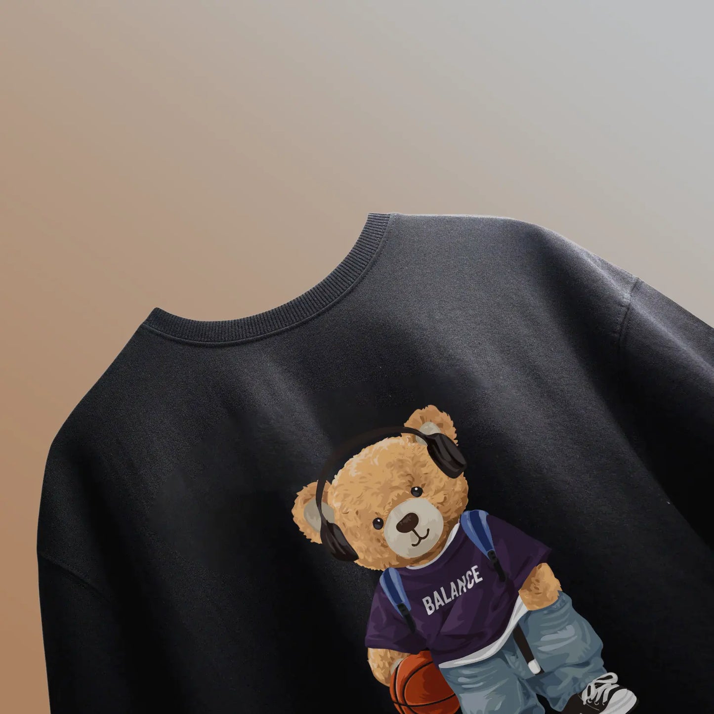 Player Teddy Black Oversized T-shirt