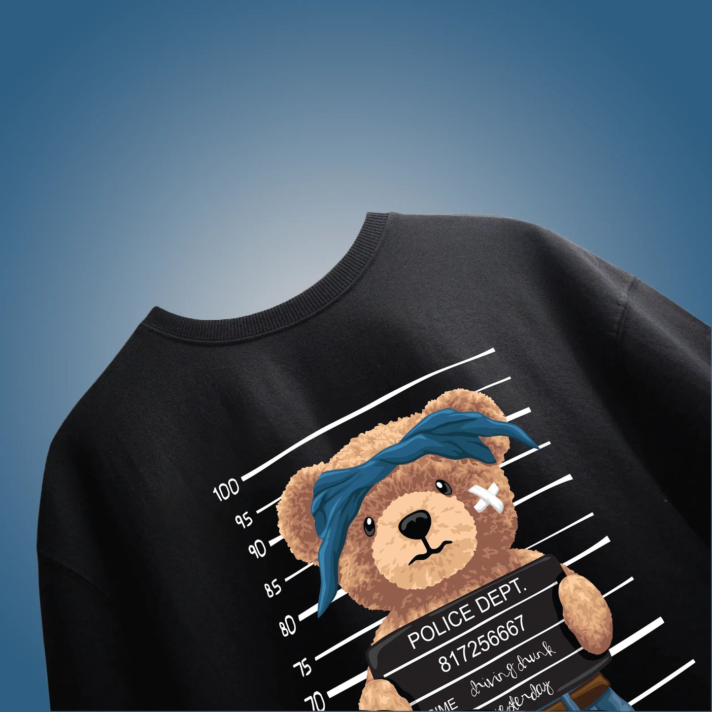 Criminal Teddy Black Oversized T-shirt