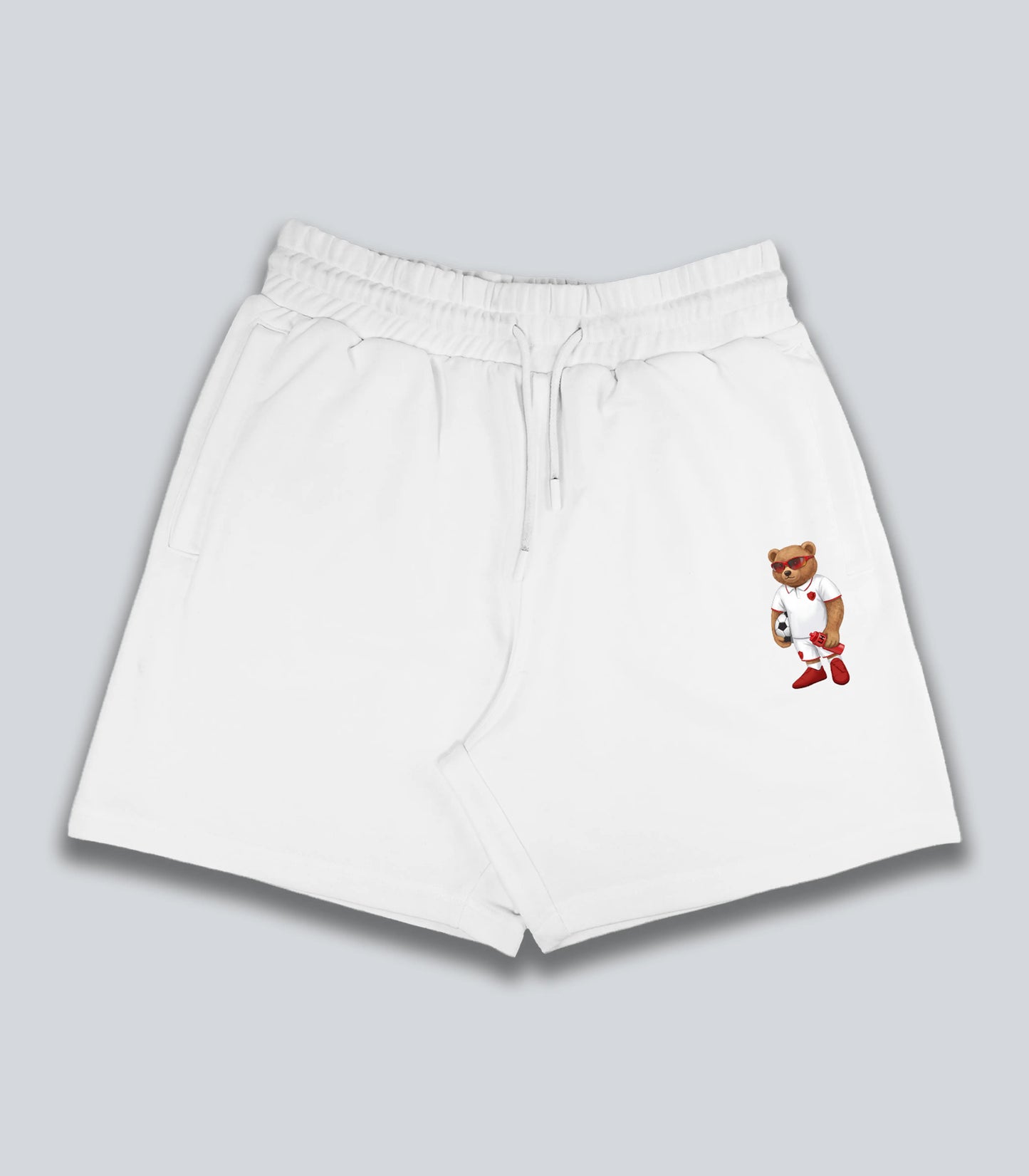 Footballer Teddy White Shorts