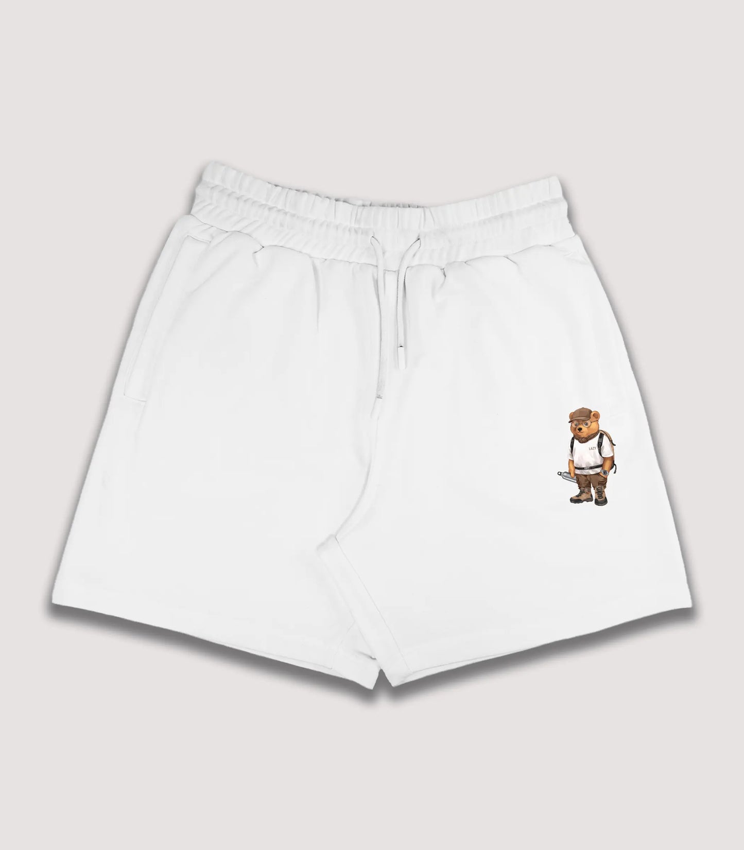 Mountain Lover Teddy White Shorts