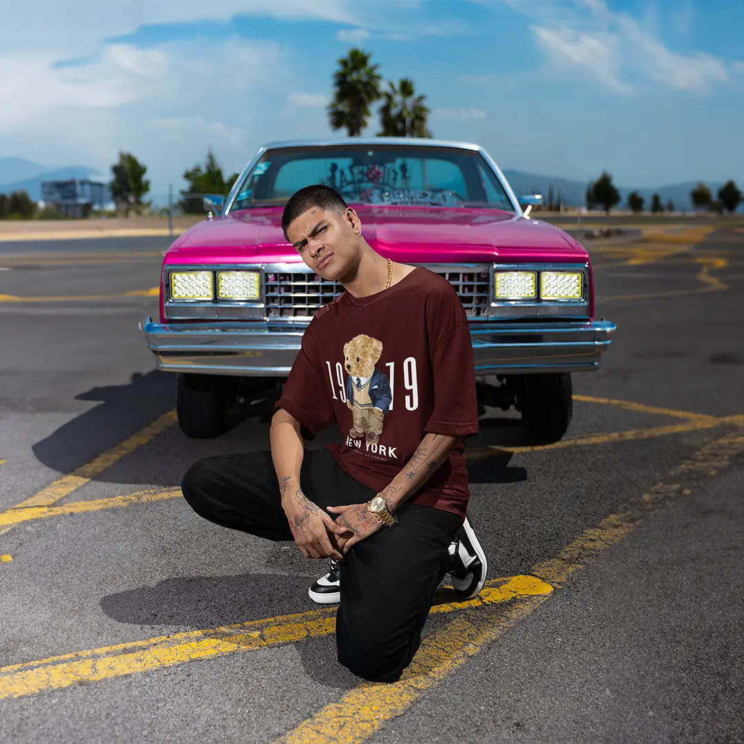 New York Teddy Maroon Oversized T-shirt
