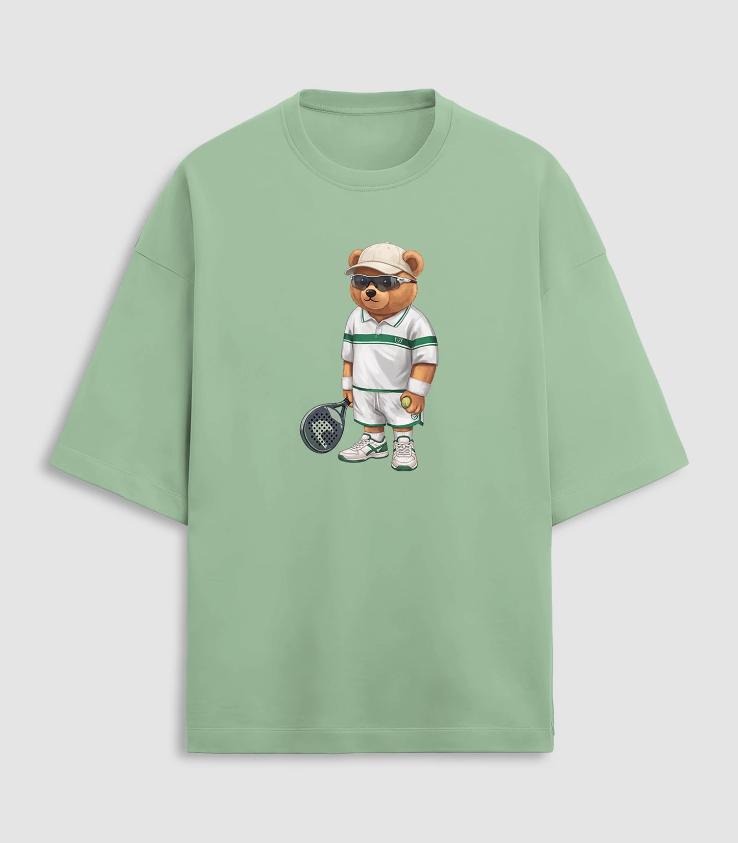 Padel Player Teddy Jade Green Terry Oversized T-shirt (Heavyweight)