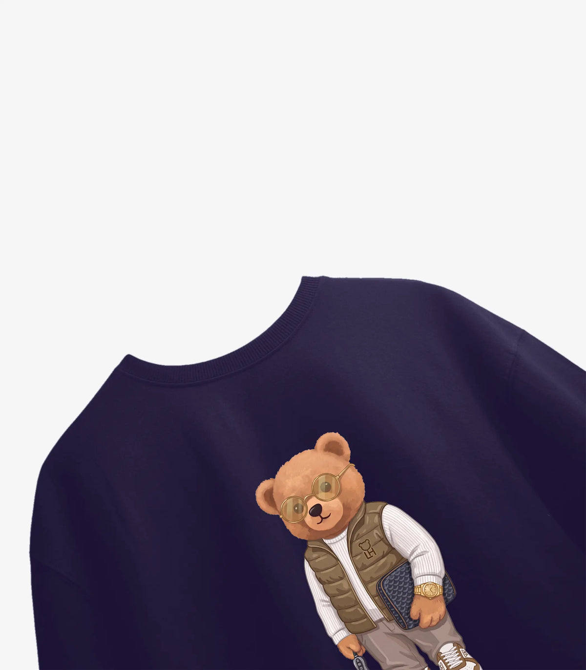 Prompt Engineer Teddy Navy Blue Oversized T-shirt