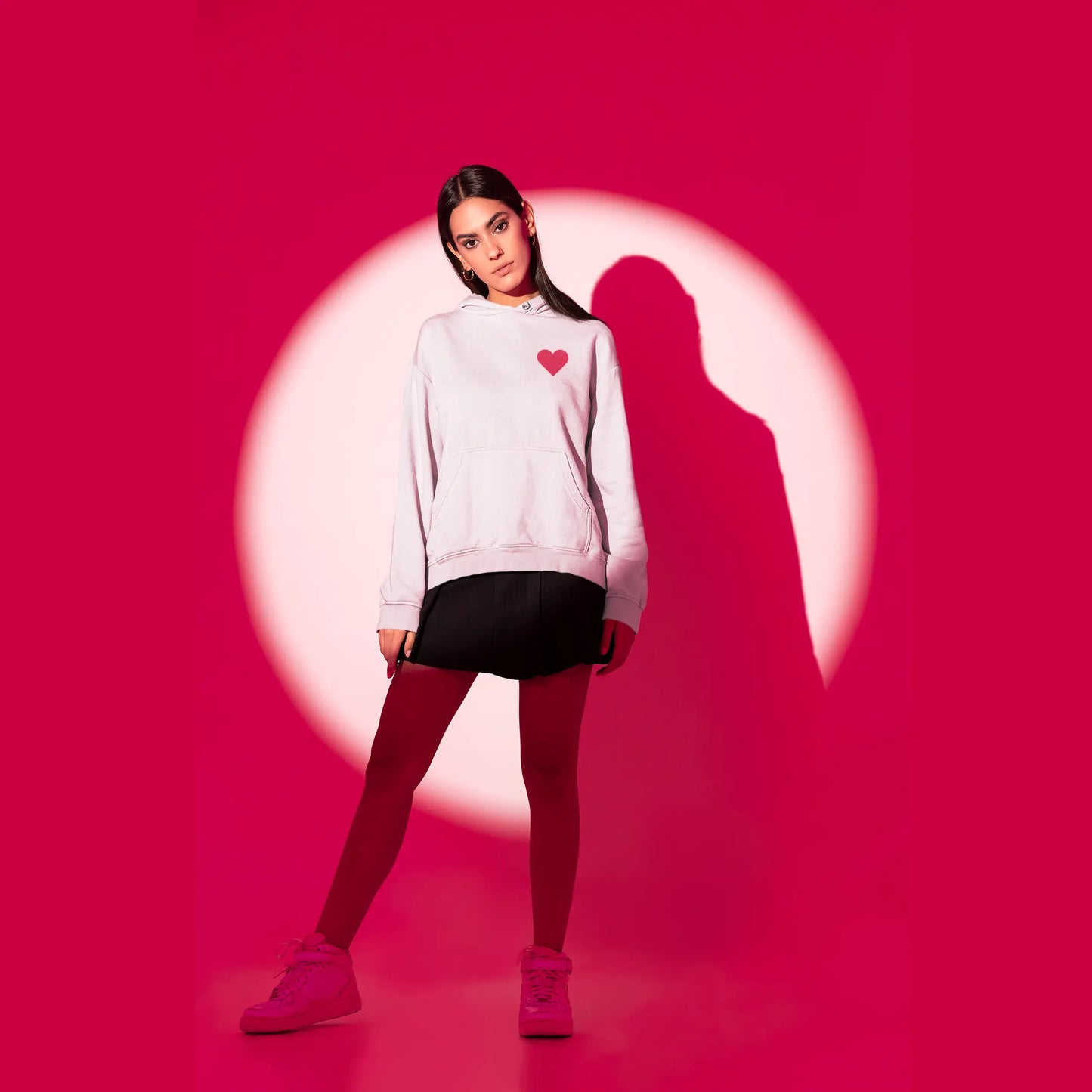 Love Teddy White Oversized Hoodie (Heavyweight)