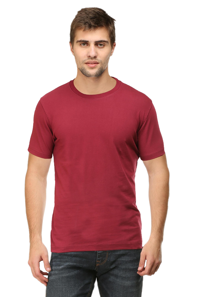Maroon Crew Neck T-shirt - No Logo