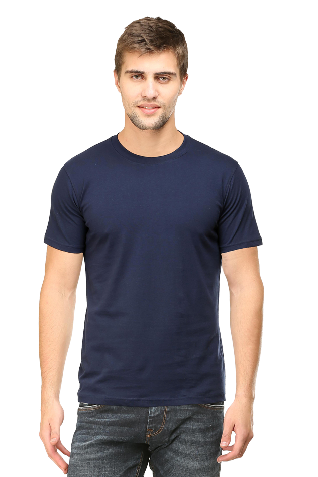 Navy Blue Crew Neck T-shirt - No Logo
