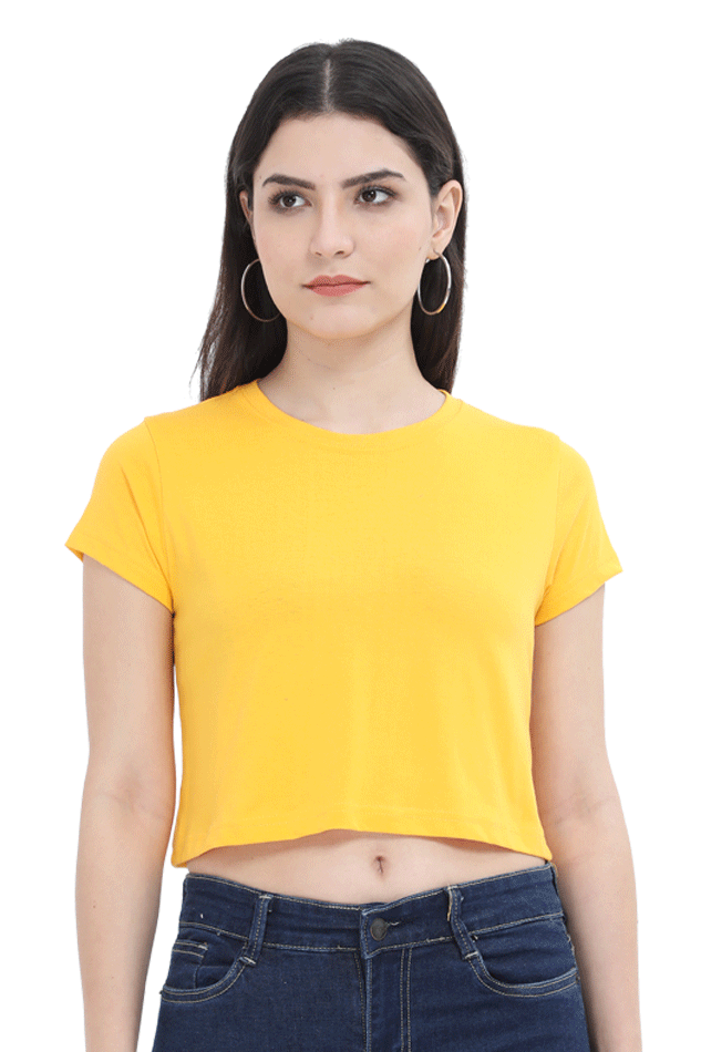 Women's Golden Yellow Crop Top
