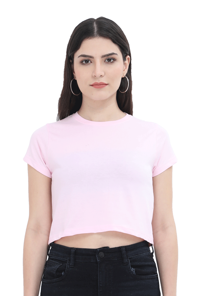 Women s Light Baby Pink Crop Top