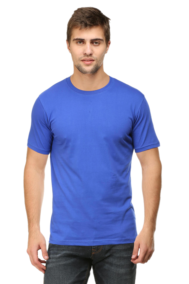 Royal Blue Crew Neck T shirt No Logo