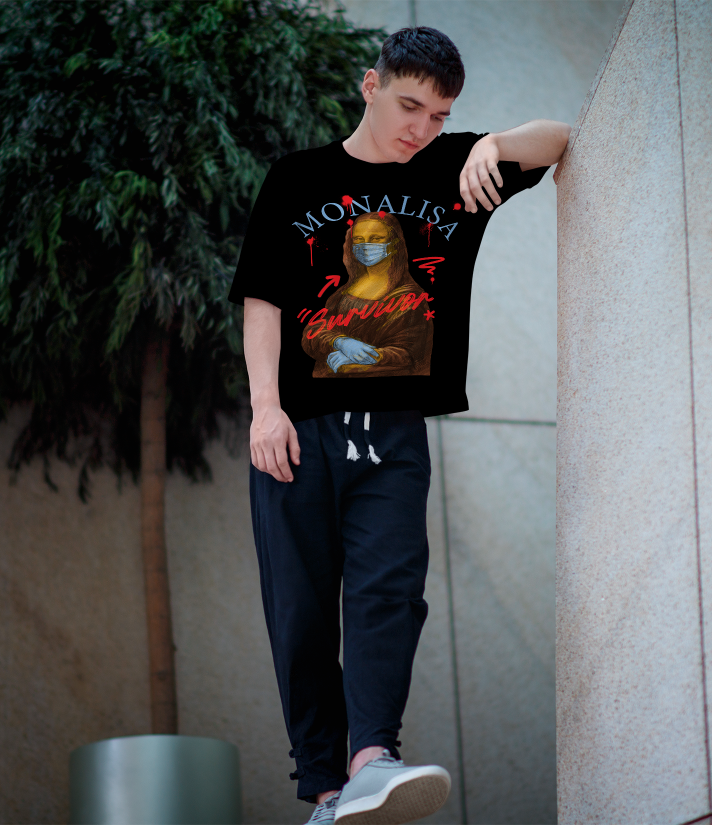 Mona Lisa Survivor Oversized T-shirt