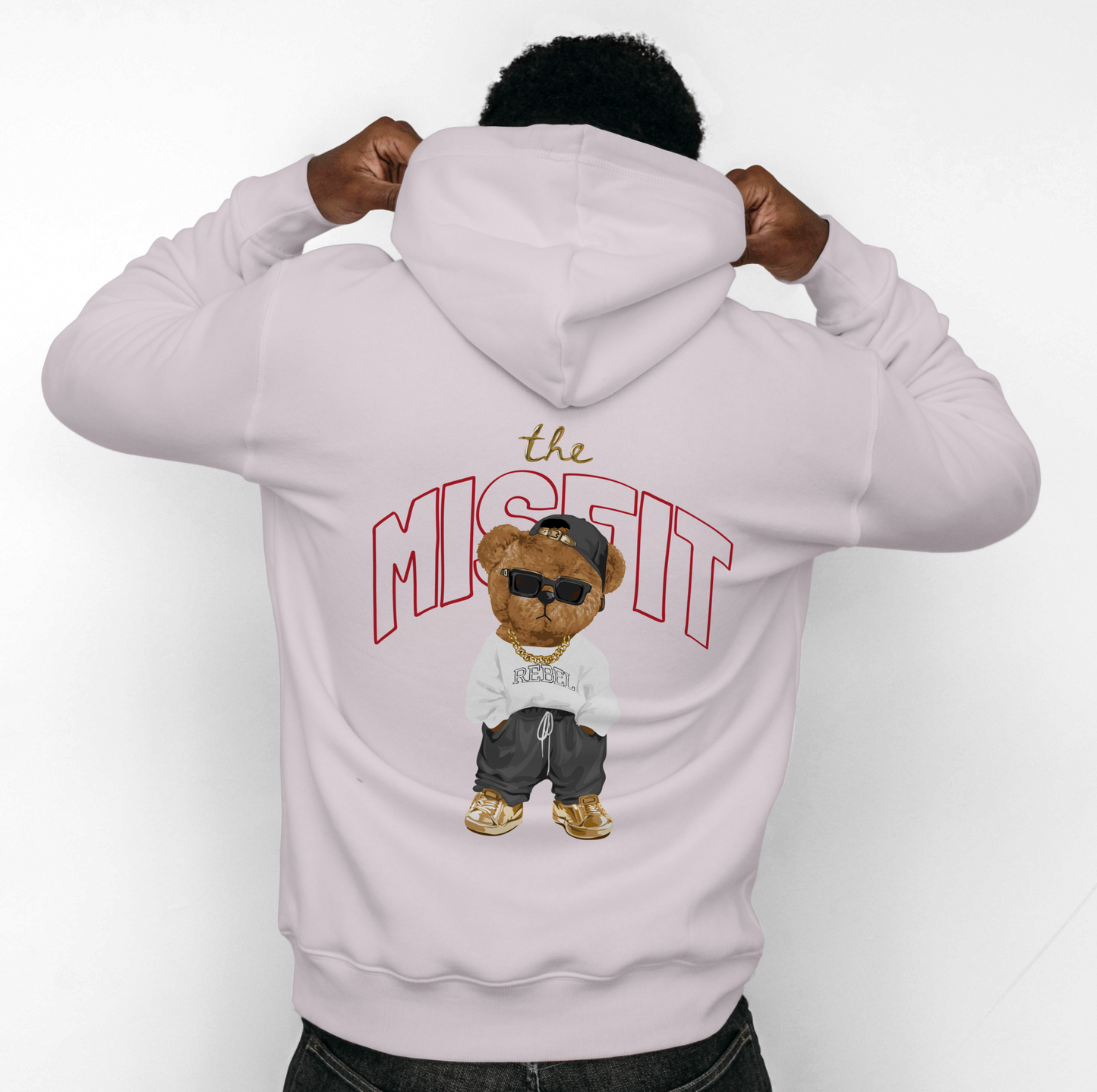 The Misfit Teddy Baby Pink Hoodie