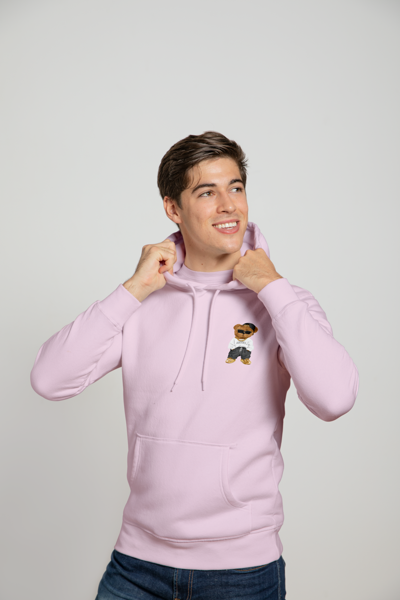 The Misfit Teddy Baby Pink Hoodie
