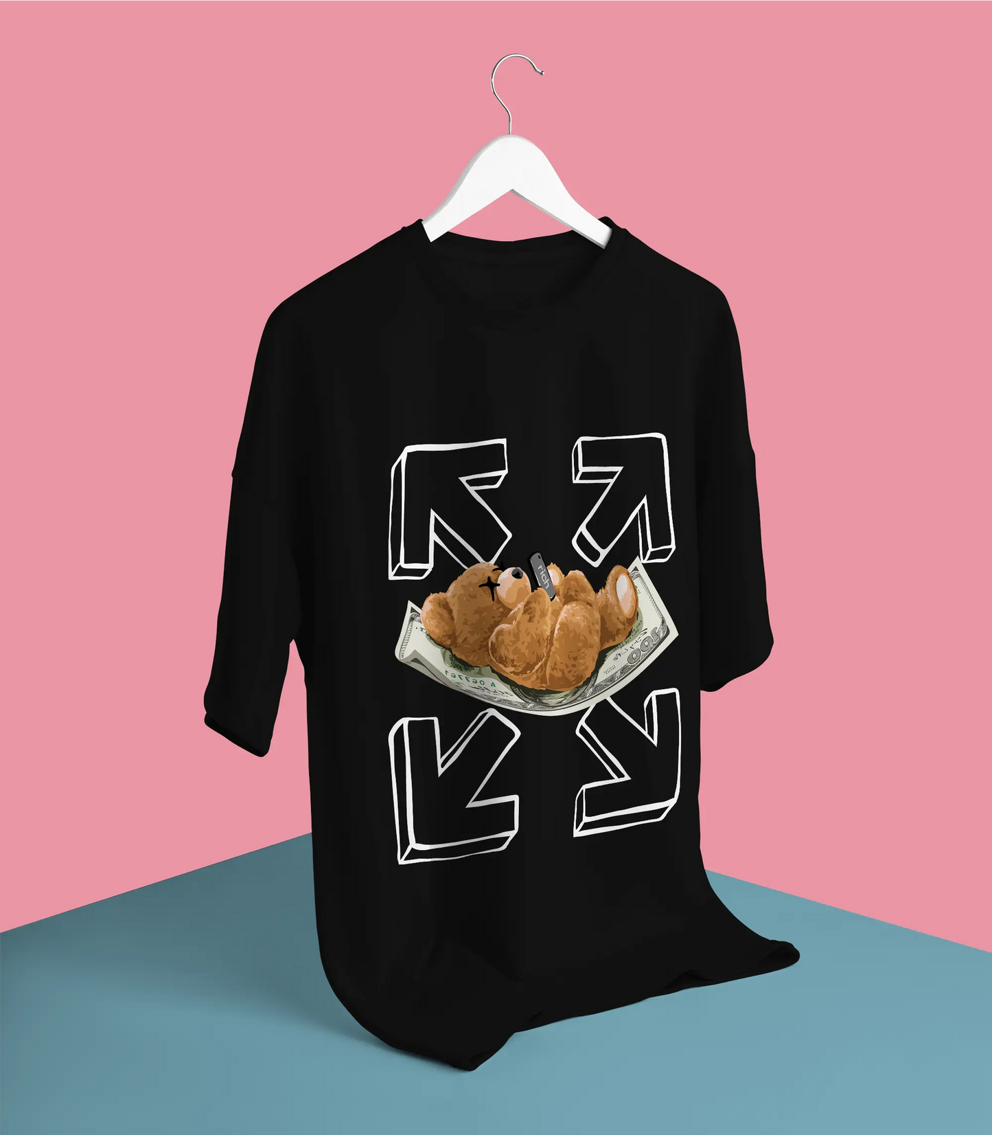Billionaire Teddy Black Oversized T-shirt