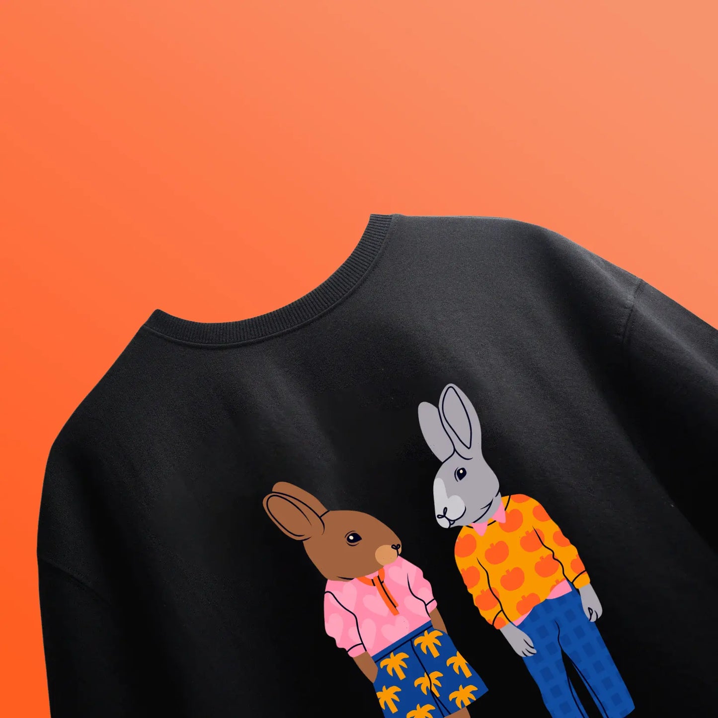 Bunny Black Oversized T-shirt