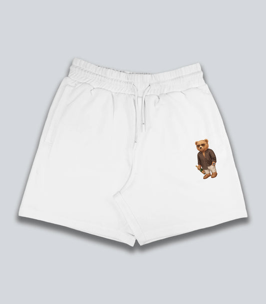 Beach Club Teddy White Shorts