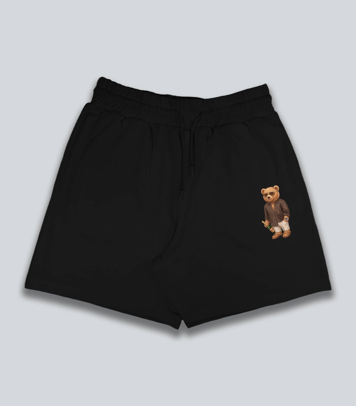 Beach Club Teddy Black Shorts