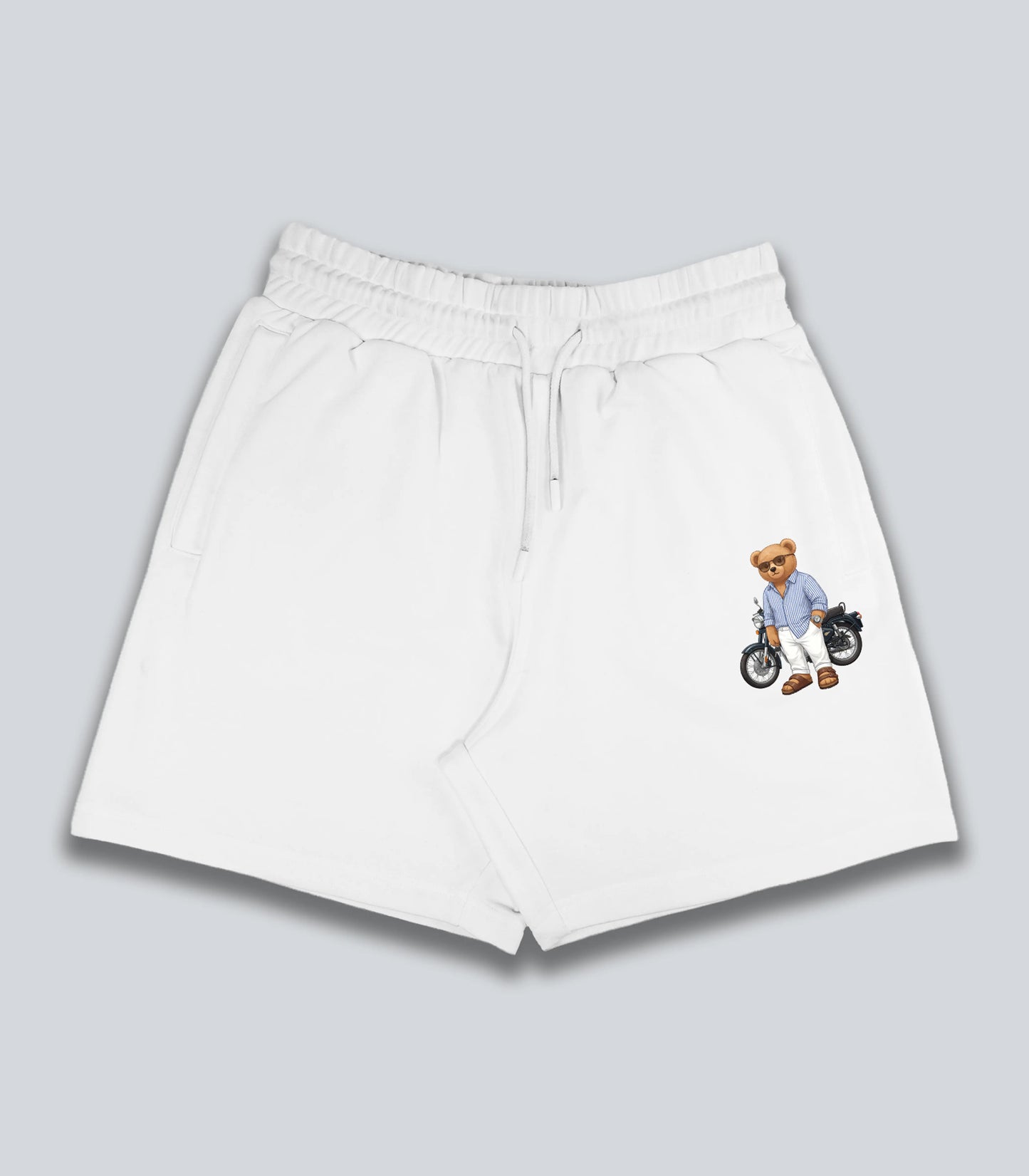 Biker Teddy White Shorts