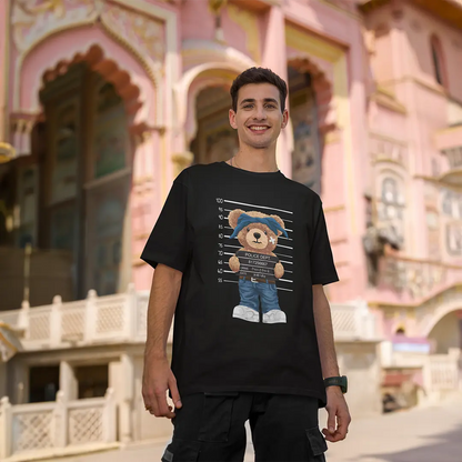 Criminal Teddy Black Oversized T-shirt