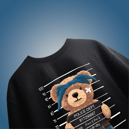 Criminal Teddy Black Oversized T-shirt