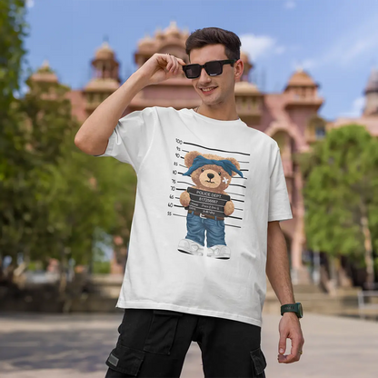 Criminal Teddy White Oversized T-shirt