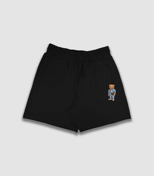 Euro Summer Teddy Black Shorts