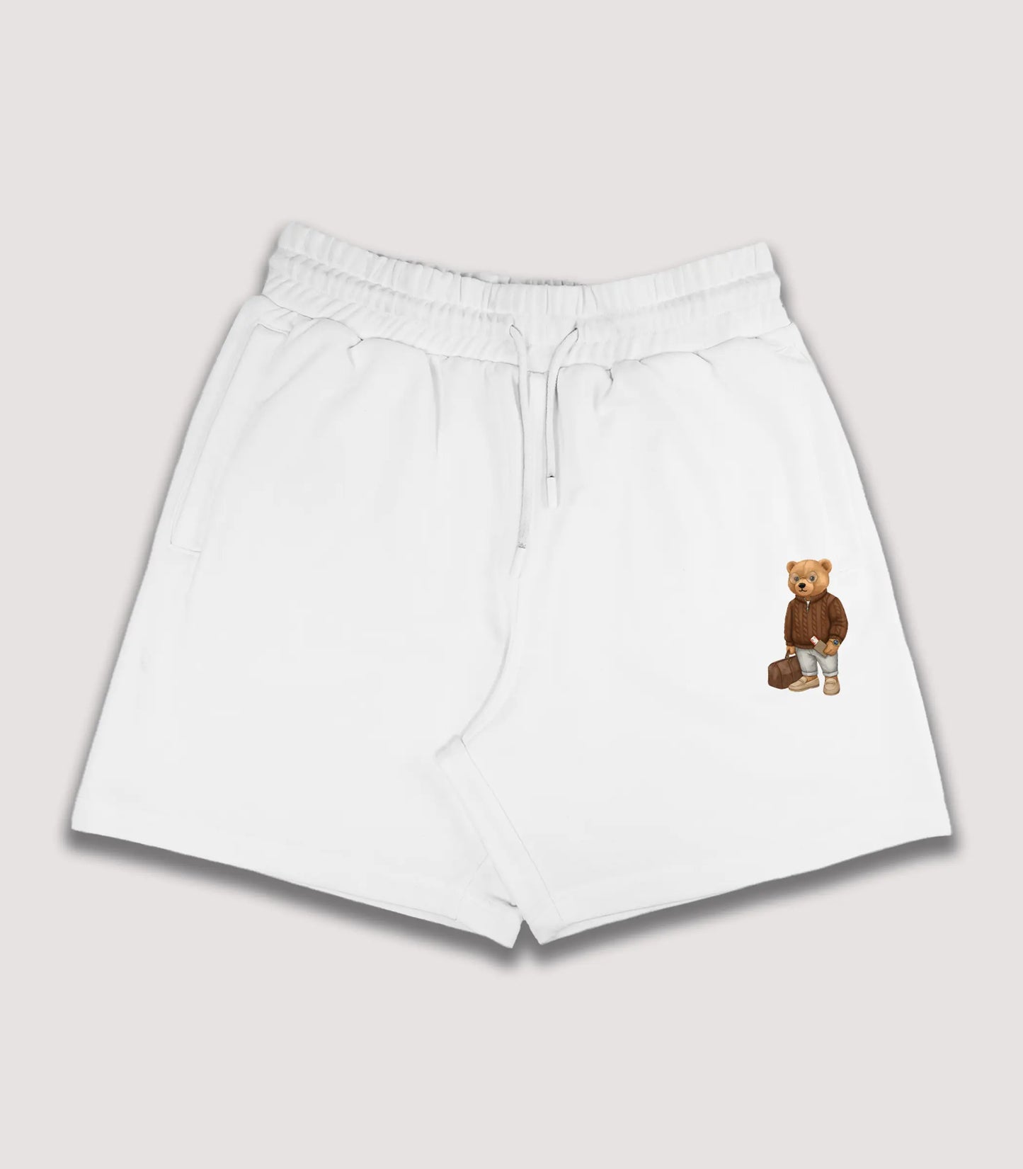 First Class Flyer Teddy White Shorts