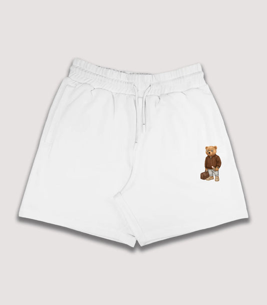 First Class Flyer Teddy White Shorts