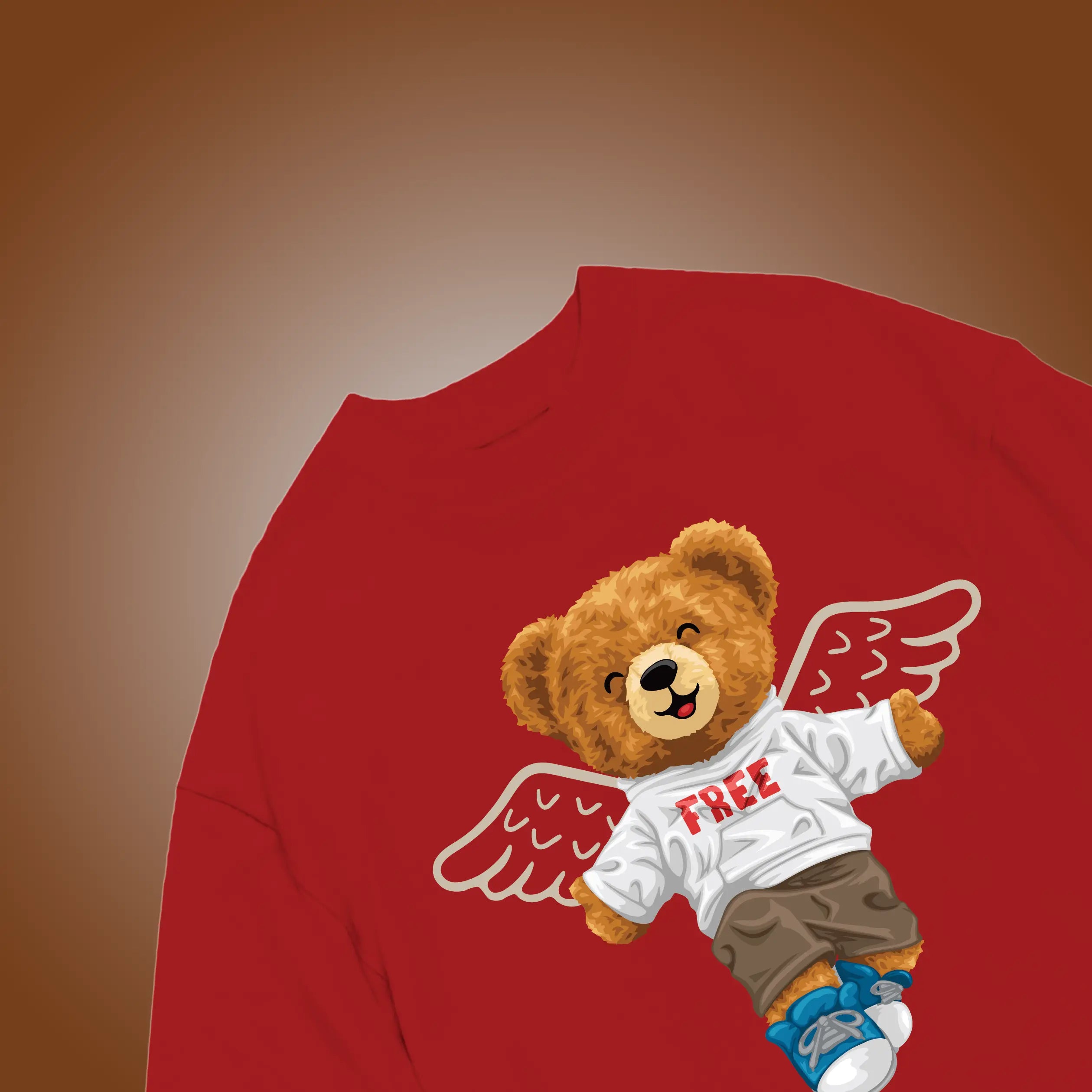 Free Spirit Teddy Red Oversized T shirt