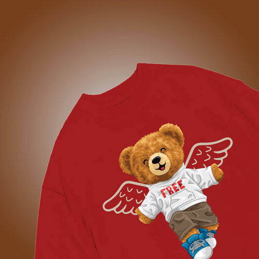 Free Spirit Teddy Red Oversized T-shirt
