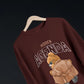 Hidden Agenda Teddy Maroon Oversized Sweatshirt (Heavyweight)