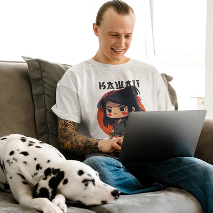 [Limited Edition] Kawaii Samurai White Oversized T-shirt