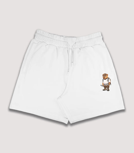 Mountain Lover Teddy White Shorts