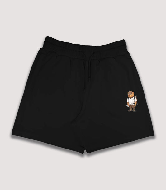 Mountain Lover Teddy Black Shorts