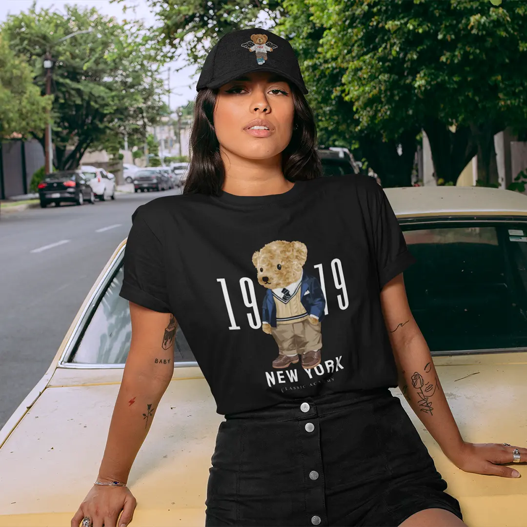New York Teddy Black Supima Cotton Regular Fit T-shirt