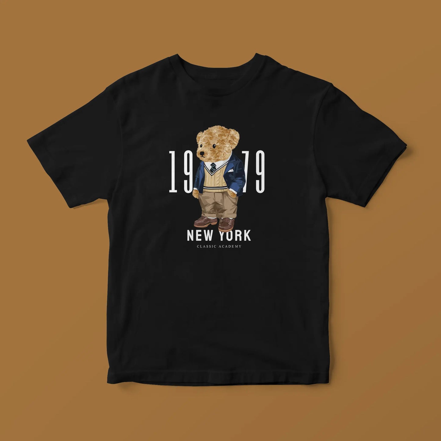 New York Teddy Black Supima Cotton Regular Fit T-shirt