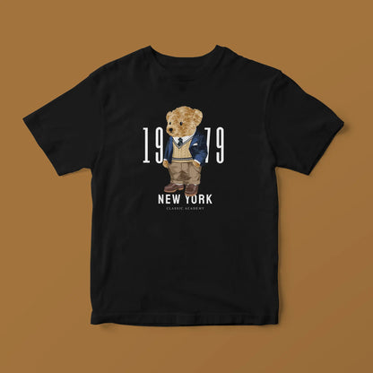 New York Teddy Black Supima Cotton Regular Fit T-shirt