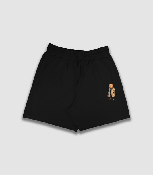 New Money Teddy Black Shorts