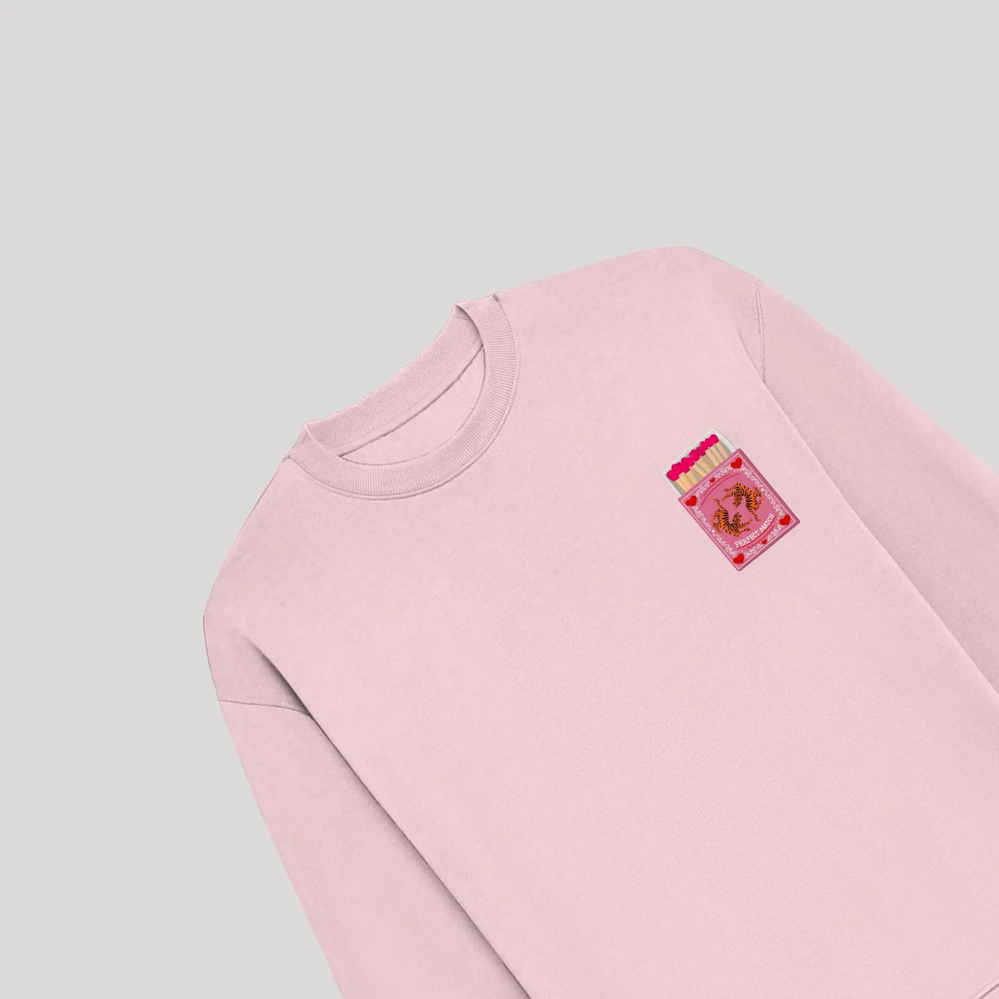 Perfect Match Light Pink Oversized Sweatshirt (Heavyweight)