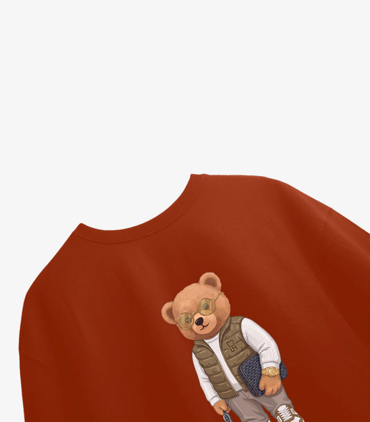 Prompt Engineer Teddy Red Oversized T-shirt