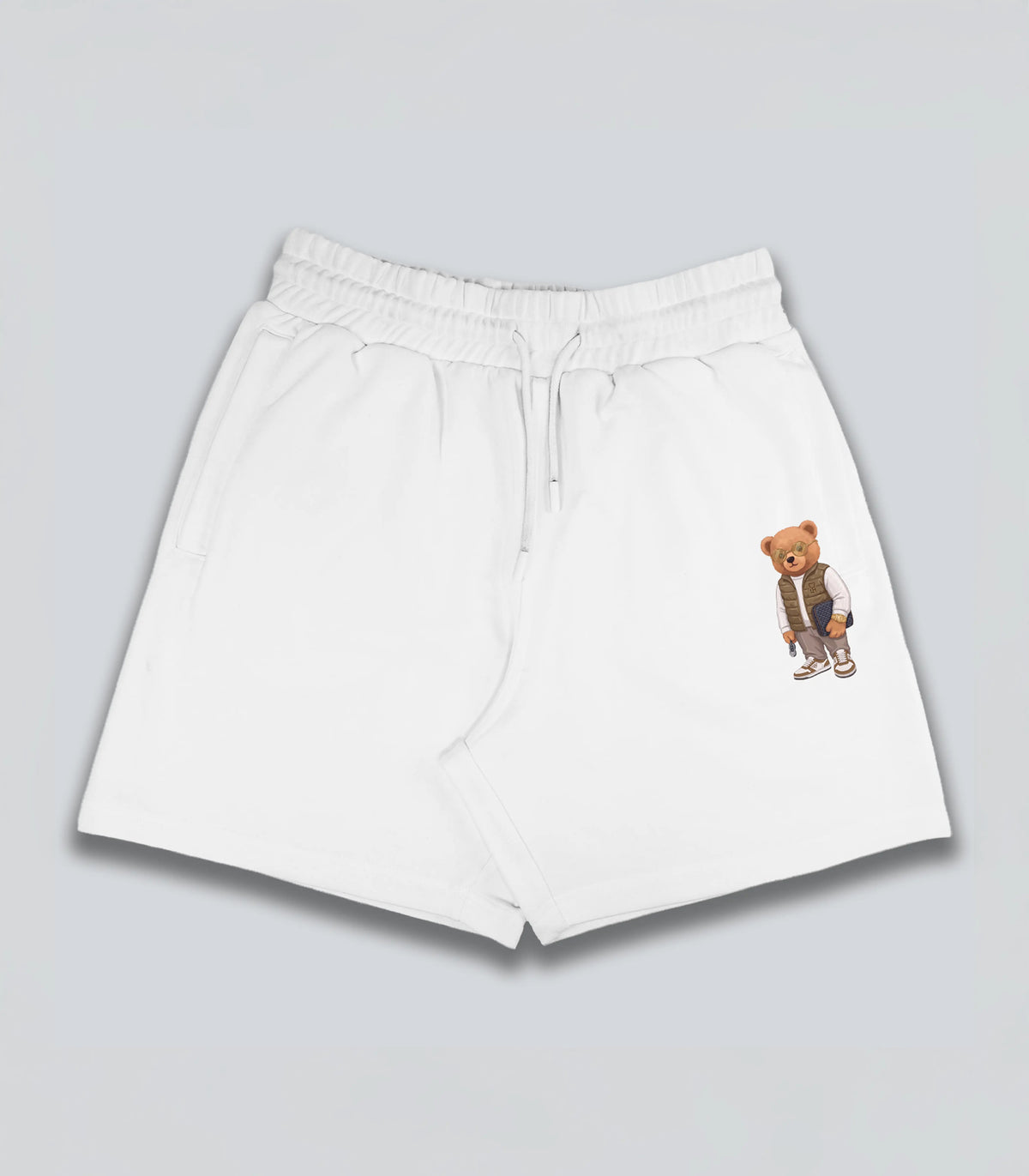 Prompt Engineer Teddy White Shorts