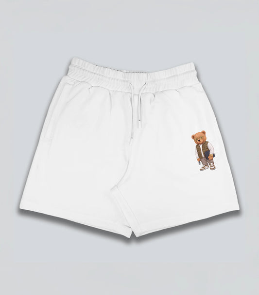 Prompt Engineer Teddy White Shorts