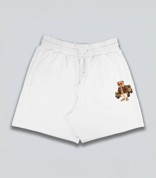 Road Trip Teddy White Shorts