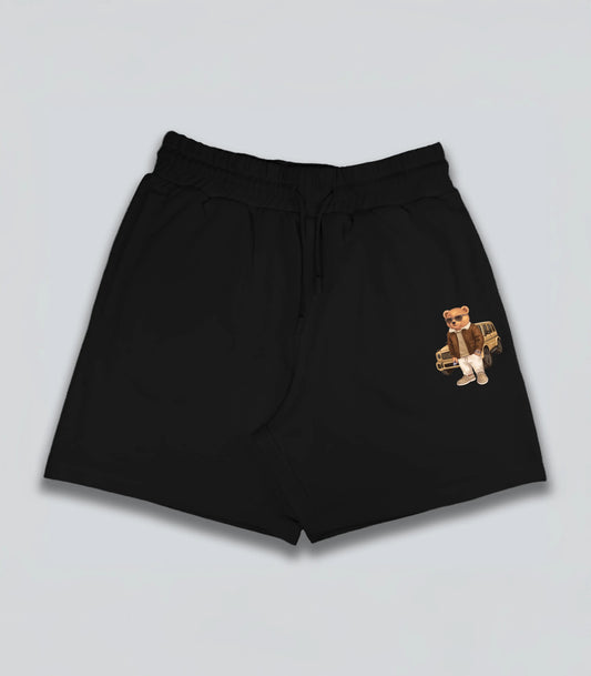 Road Trip Teddy Black Shorts