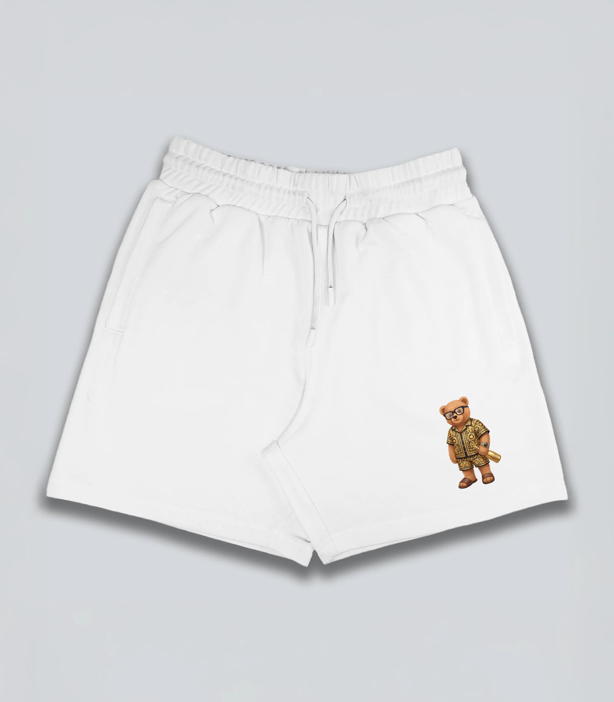 Situationship Teddy White Shorts