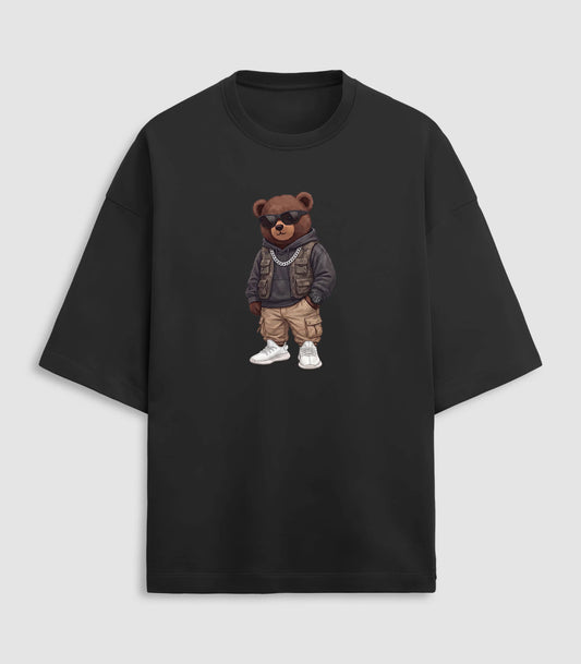 West Heartbreaker Teddy Black Terry Oversized T-shirt (Heavyweight)