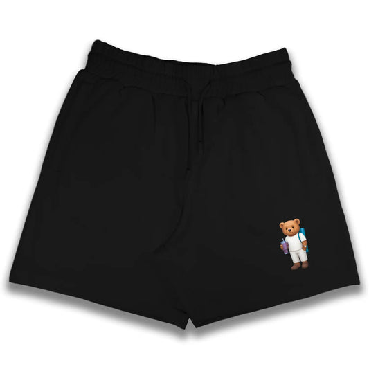 Yoga Bear Black Shorts