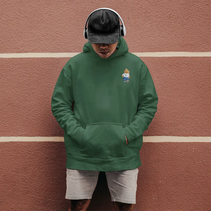 Follow Your Dreams Bottle Green Oversized Hoodie (Heavyweight)