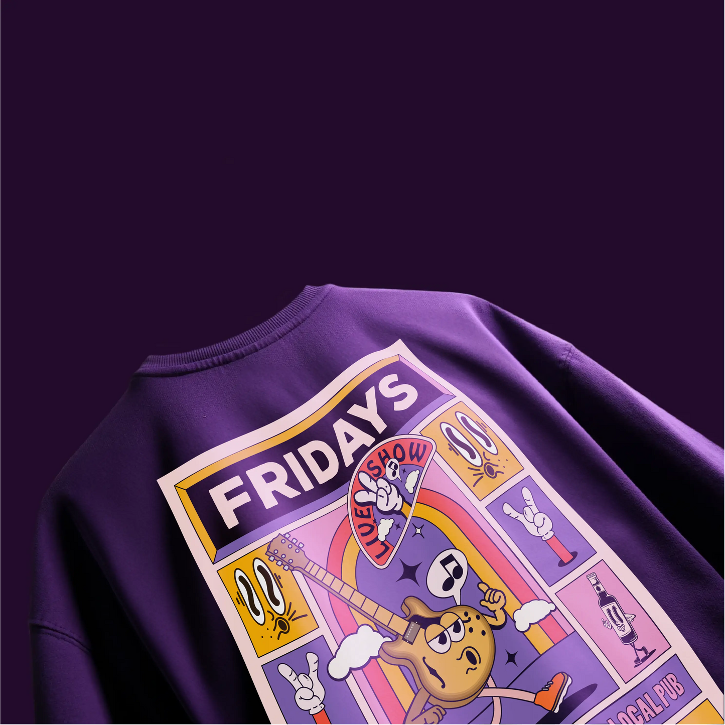 Fridays Purple Oversized T-shirt