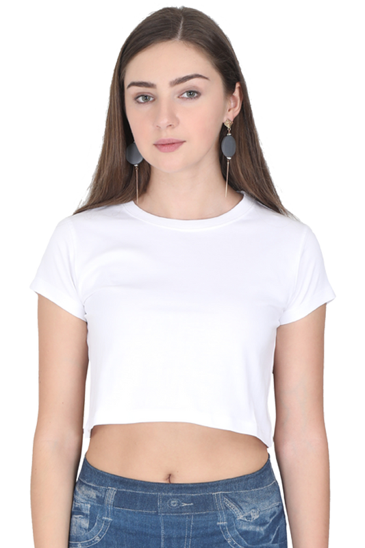 Women's White Crop Top