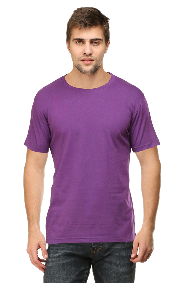 Purple Crew Neck T-shirt - No Logo